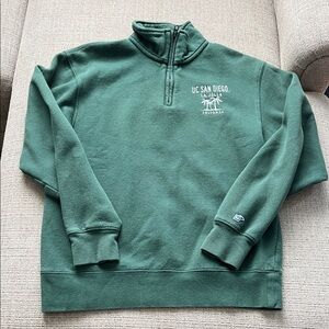 Blue 84 UC San Diego Green Zip Up Sweater